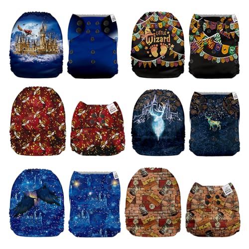 Image of Mama Koala 1.0 Cloth Diapers for Babies, 6 Pack Pocket Shell Only (NO Inserts) - One Size Washable and Reusable Pocket Diapers for Newborns and Toddlers - 160012
