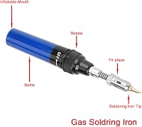 Walfront Gázos Forrasztópáka Készlet 1300°C Mini Égő Butángáz Ceruza Forrasztó Torch 8ml Tartály 35-45 Perc Kék 3
