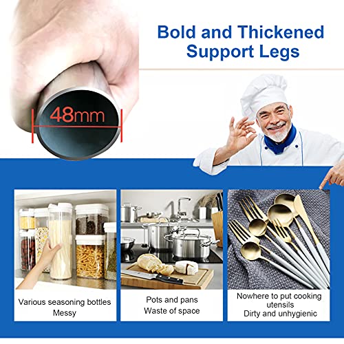 WYJJ Küchen-Catering-Tisch, handelsübliche Edelstahl-Tische, Küchenvorbereitungs-Werkbank in Lebensmittelqualität mit… – Bild 7