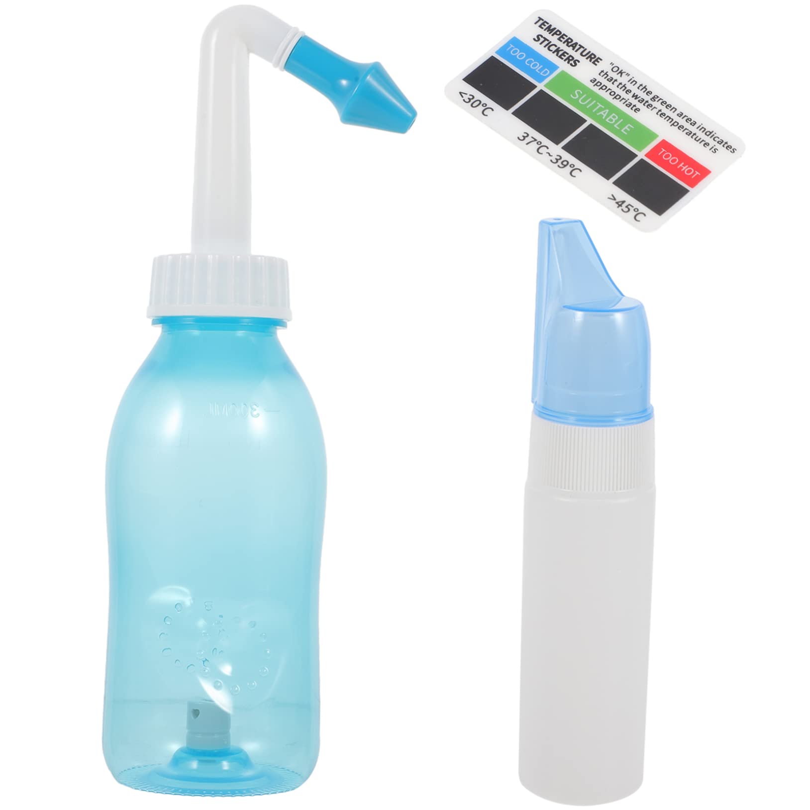 Healeved 5sets Nasale Riscossione e Spray Irrigatore Nasale Portatile Per Respiratorie Include e Termometro Adesivo