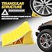 VKQTS Wheel Chocks for Trailer 2 Pack,Non-Slip Heavy Duty Wheel Chocks for Parking Safety,Universal Triangular Tire Blocks Car Accessories for Most Trailers/RVs/Campers