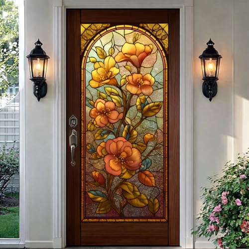 Vinilo Decorativo de Vidrio Esmerilado 17.5x36.3in Naranja miniatura 3
