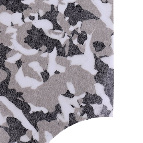 MonkeyJack Self Adhesive Diamond Grooved Non-slip EVA 9Pcs Full Deck Traction Pad + 4Pcs Dog Traction Grip Mat Tail Pads for SUP Surfboard Paddleboard Longboard - Grey white camo