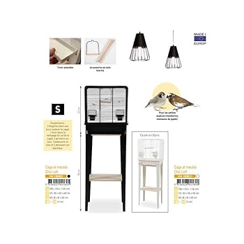 鳥かご フランスZOLUX CHICバードケージ ホワイト 鳥用 鳥かご フランスZOLUX CHICシリーズ バードケージ CHIC