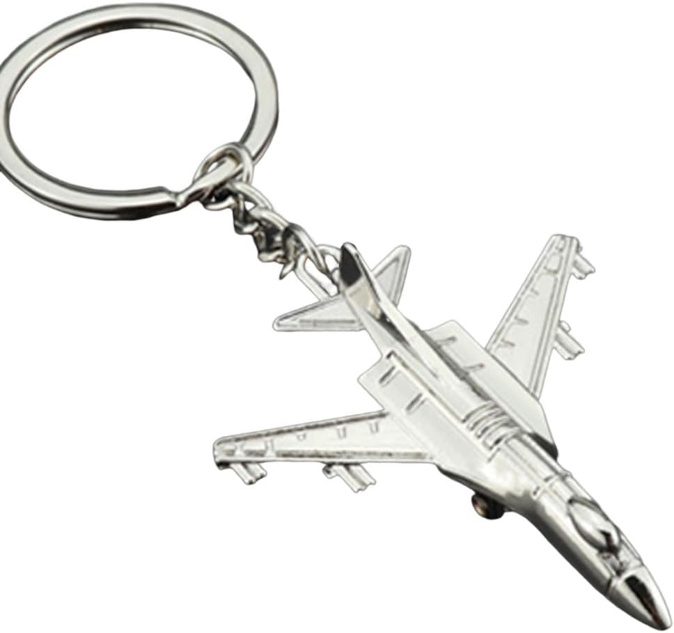 FrdunAirplane Keychain Stainless Steel Fighter Plane Keyring Battleplane Key Holder Gift for Aviation Enthusiast Pilot