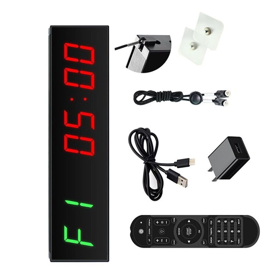 Durable Fitness Interval Timer with Aluminum Alloy Frame Timer Type C Plugin