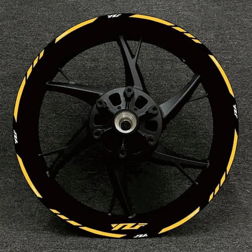 UJNHEQ Fashion Decorative Stickers Motorcycle Wheel Sticker Rim Reflective Stripe Tape For Y&amaha R1 R15 R125 R6 R7 MT-09 MT09 MT07 MT10 For Tracer(Style 7)
