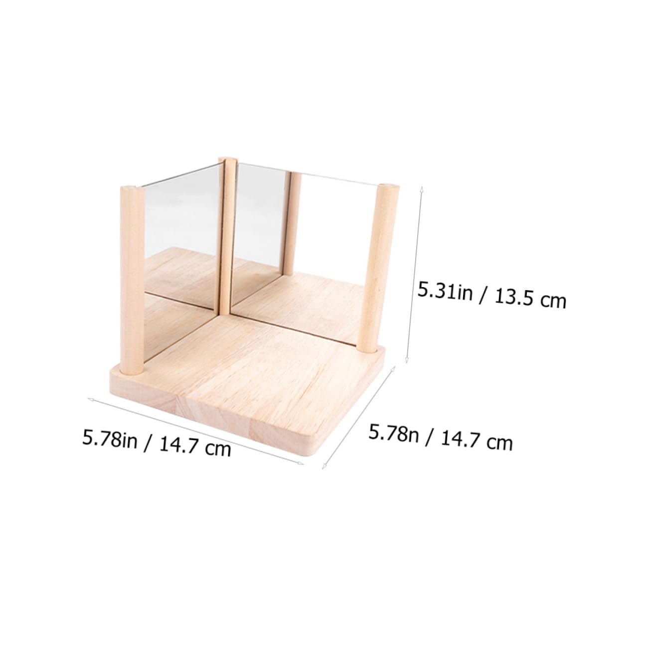 Juego de Bloques de Espejo para Niños, Juguete Cognitivo de Madera Maciza, Tamaño Pequeño, Entrenamiento Lógico y Desarrollo del Pensamiento Espacial, Adecuado para Aprendizaje