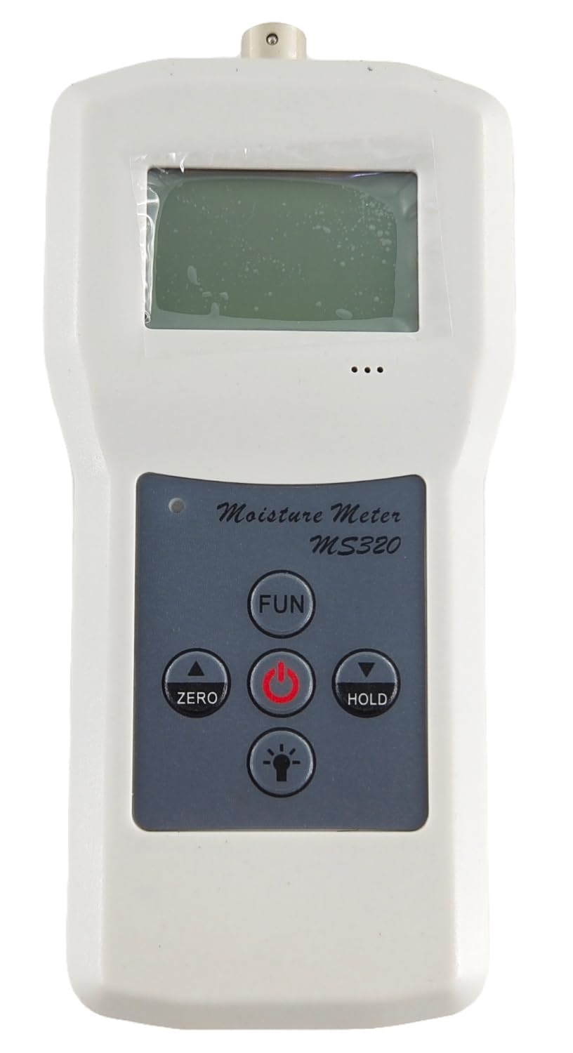 VTSYIQI Tobacco Moisture Meter Tester Monitor with LCD Display Measuring Range 8% to 80% Resolution 0.1 Accuracy ± 0.5% n LCD Display