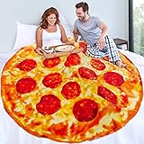Pizza Blanket 80 Inches, Adult Size Giant Food Blanket 2.0 Double Sided, Soft Flannel for Thanksgiving