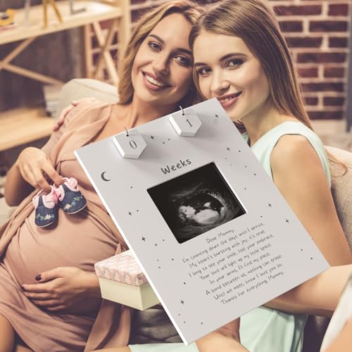 Sonogram-Picture-Frame-Countdown-Weeks-Baby-Shower-Welcome-Sign-Standard-4×3-Ultrasound-Photo-Pregnancy-Announcements-Ideas-Gender-Reveal-Gifts-New-Mom-Expecting-Parents-to-Be-Keepsake Sonogram Picture Frame Countdown Weeks Baby Shower Welcome Sign Standard 4×3 Ultrasound Photo Pregnancy Announcements Ideas Gender Reveal Gifts New Mom Expecting Parents to Be Keepsake