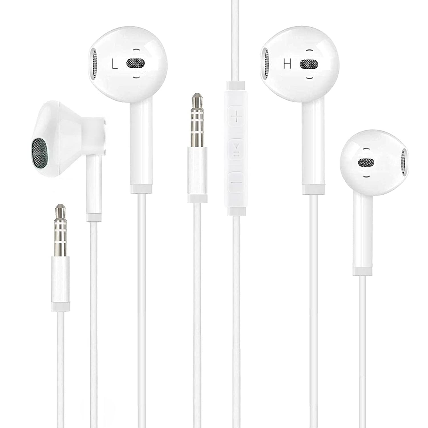 2 Pack】 Earbuds/Earphones,Wired 