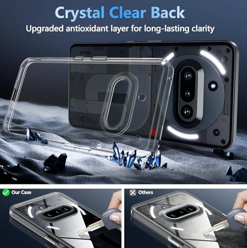 Image of ShieldTech Back Cover Case + Screen Protector for Nothing Phone 3a 5G | Transparent Mobile Phone Back Cover Case for Nothing Phone 3 a / 3a 5G | TPU Transparent Back Cover