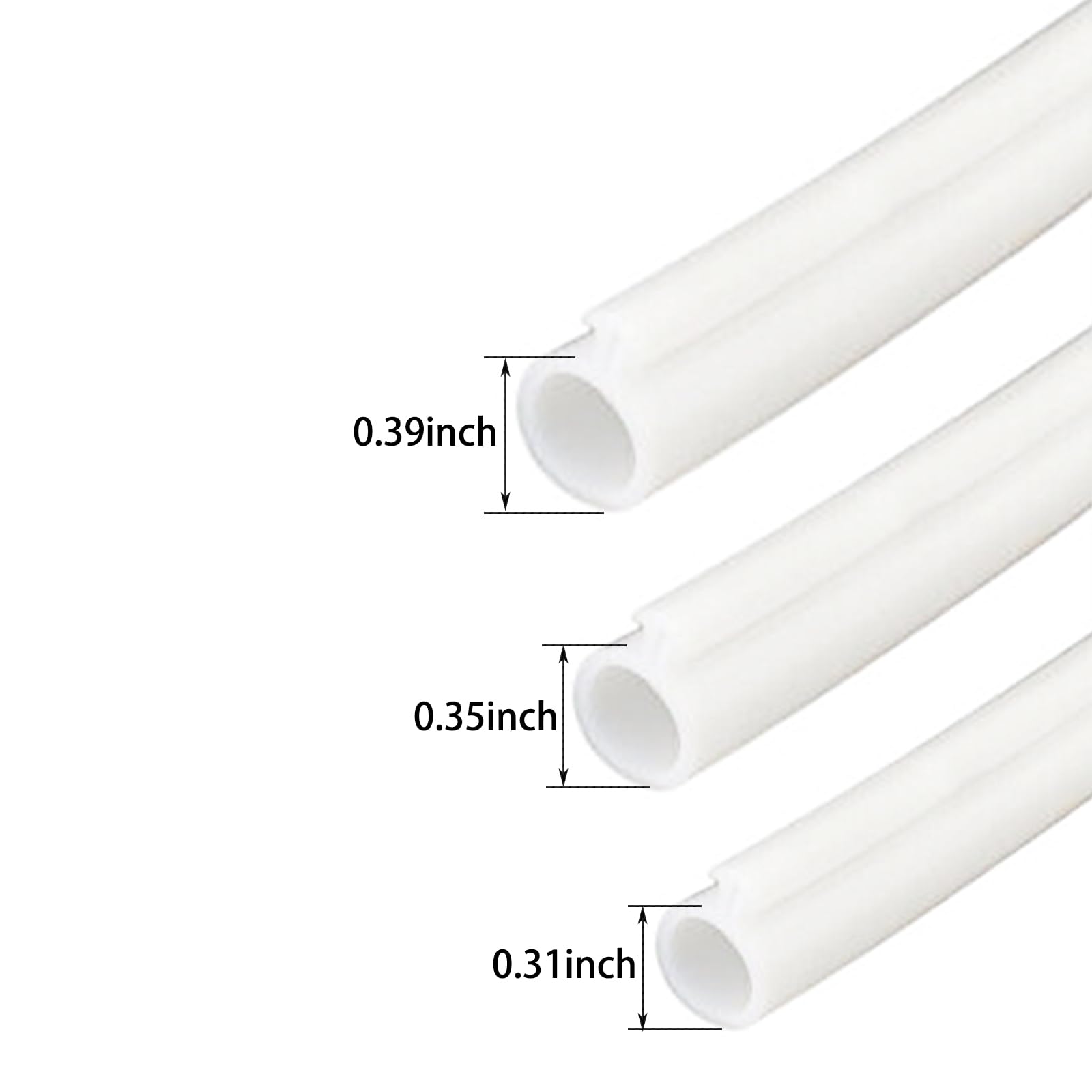 Guarnizione per finestra tipo O, 10 m, guarnizione per porta, balcone, lucernario, parabrezza, finestra in plastica (bianco, 9 mm), WEISS-9MM