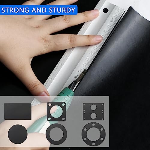 Image of WochiTV Solid Rubber Strips Rolls, 4 inch Wide x 1 /8 inch Thick x 120 inch Long Neoprene Rubber Sheets Perfect for DIY Gasket Material, Sealing, Liner, Shield, Padding, Mat