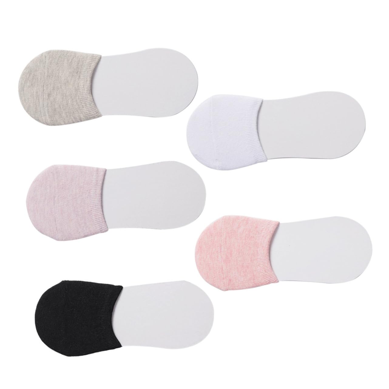 KOMBIUDA Cotton Socks for Forefoot Skidproof Toe Socks Half Soft Elastic for Mules Slides
