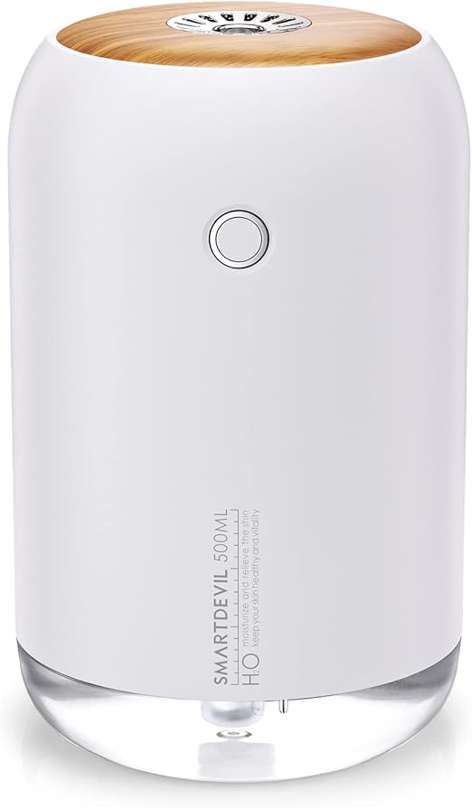 SmartDevil Small Air Humidifier, 500ml Portable Desk Humidifier, USB Personal Humidifier for