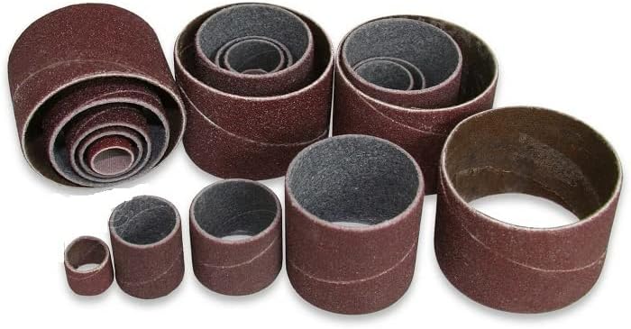 20 Pc Rotary Sanding Drum Paper Set 80 Grit & 120 Grit