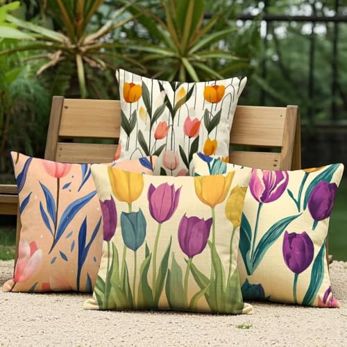 Housse de coussin 45x45cm imperméable avec fermeture éclair invisible - 3