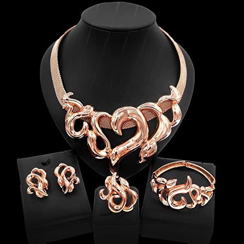 Juego de joyas bañadas en oro para regalo de dama de honor de boda 5