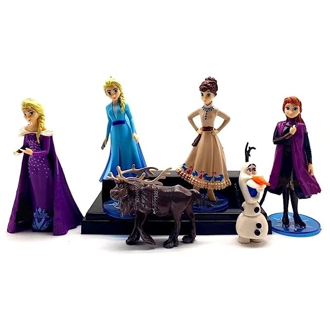 Trunkin Elsa Anna Olaf Figure Action Figure Set of 6 Pcs Set Cake Topper Dolls Collectible Figurine Toys (B09T71WL2H) Amazon Price History, Amazon Price Tracker