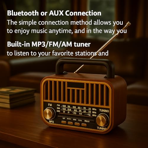 Image of Fire Turtle Pocket Blast FM Radio with Bluetooth Speaker with Powerful Sound,FM Recording, Antenna, 6w-12 Hours (USB Charging) and Number Pad (AUX, SD Card, USB Input) (New-FM)