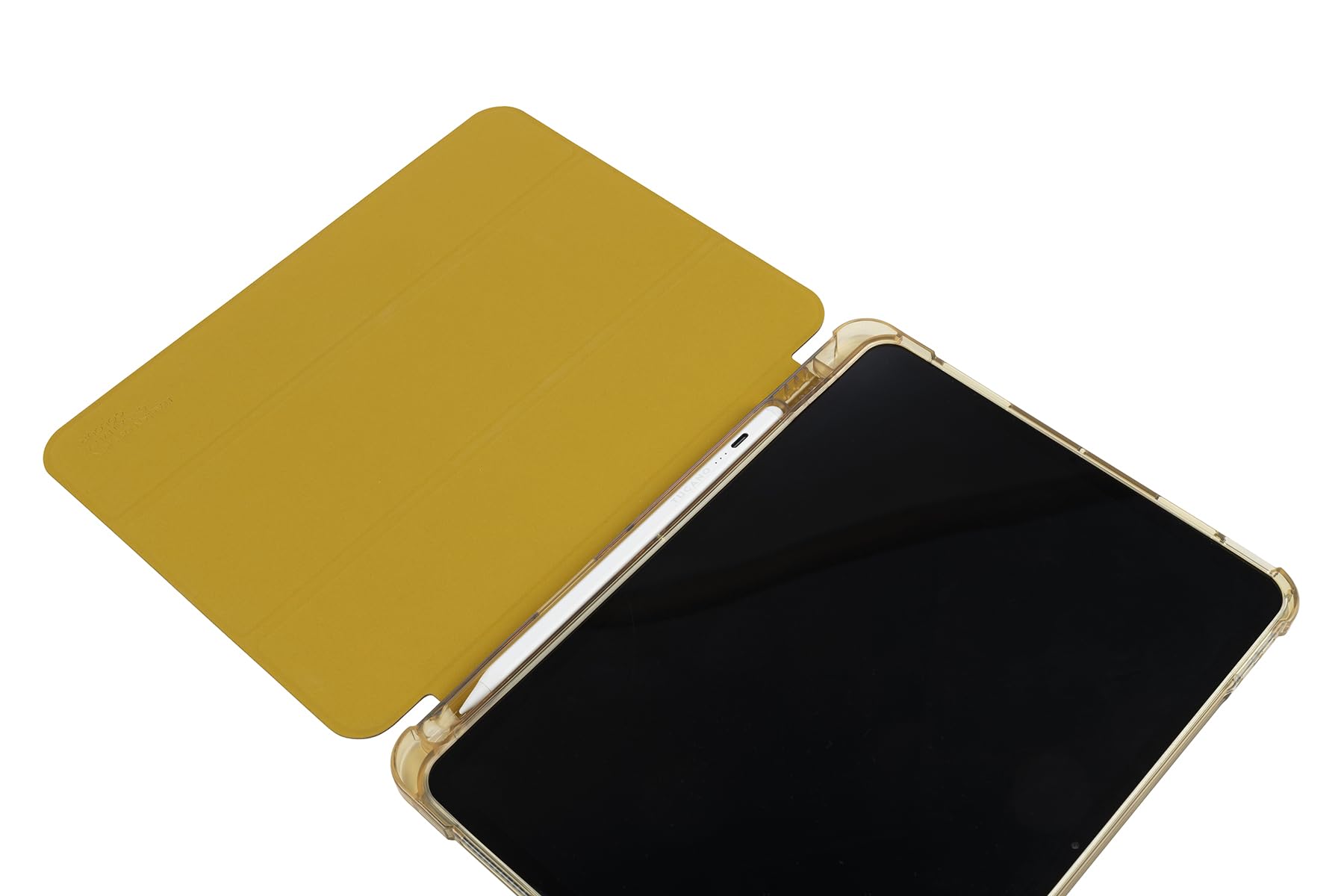 Tucano, Cover per iPad Air 10 e 9" (4ª/5ª Gen) e iPad Air 11" M2 (2024) e M3 (2025), Custodia Satin con Stand e Porta Apple Pencil, Cover Protettiva Anti-Shock in TPU e Policarbonato, Giallo Dark