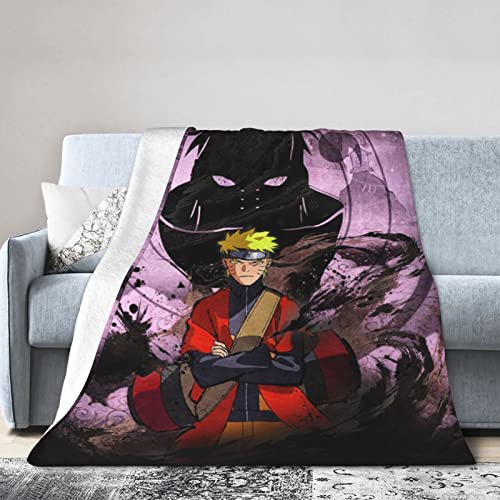 Japanese Anime Throw Blanket Comfy Flannel Soft Plush Cool Cartoon Character Bed Blanket For Couch Sofa Chairs Kids Boys Girls Warm Lightweight Fleece Blankets 60"X 50" #TOP24