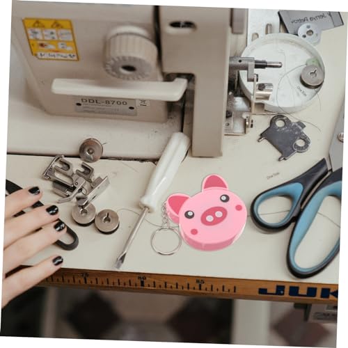 Cinta métrica de animales DOITOOL para evitar pérdidas de herramientas escolares con llavero ABS 4