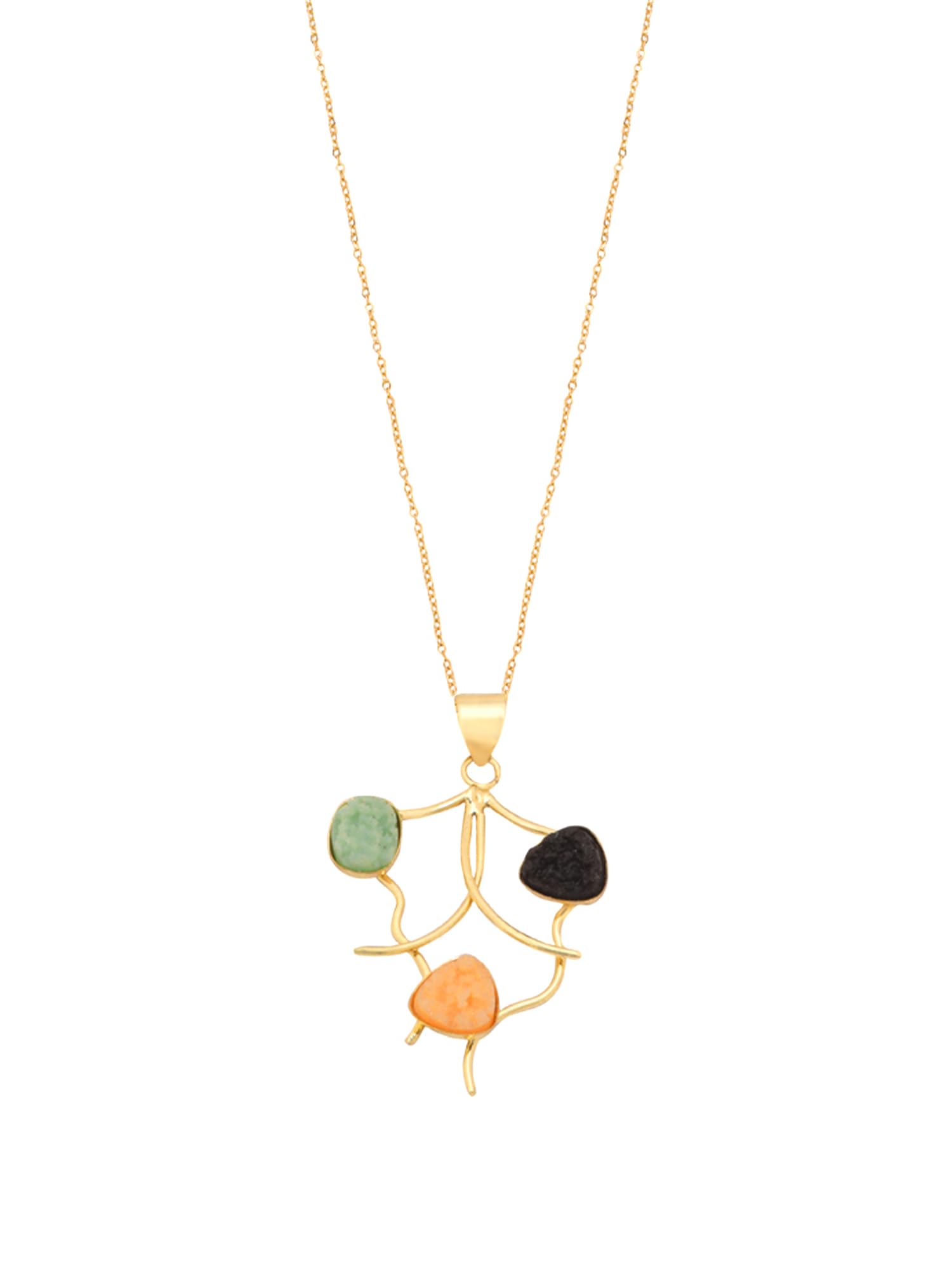 Yellow Chimes Pendant Necklace For Women | Fashion Golden Charm Pendant | Gold Plated Long Chain Necklace For Girls | Studded Multicolor Stone Necklace | Birthday Anniversary Gift for Women Wife (B0D9TT2K64) Amazon Price History, Amazon Price Tracker