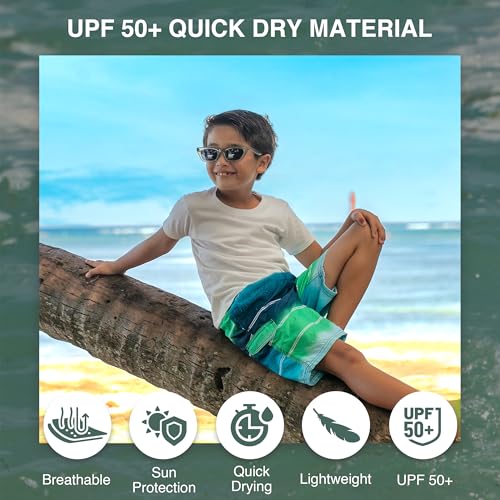 Image of Kanu Surf Boys' Toddler Vector Plaid Swim Trunks