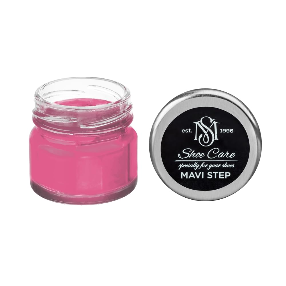 Crème de cirage cuir lisse MAVI STEP Rose Magenta pour sublimer vos chaussures et sacs à main