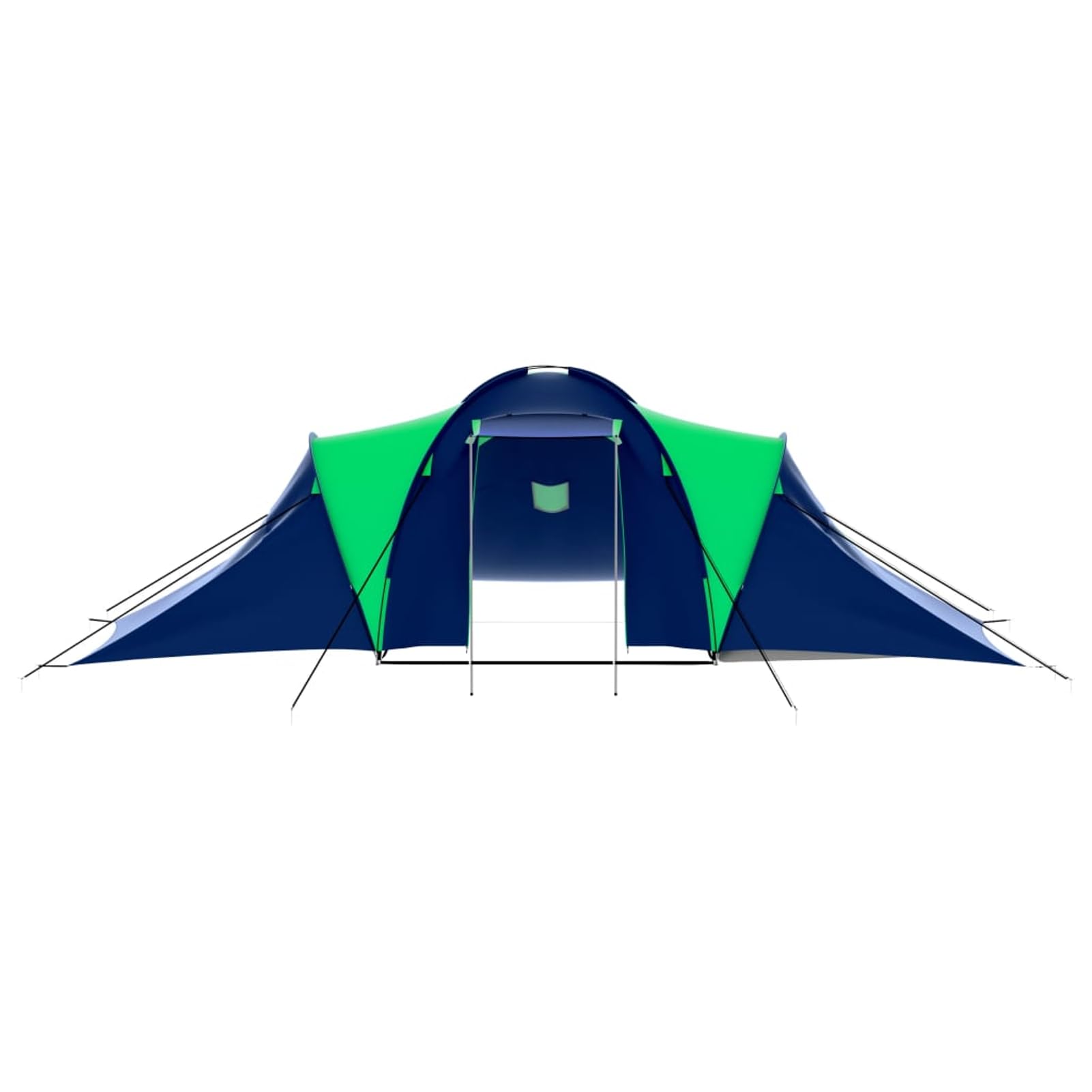 HOMELEN Family Camping Tent + 9 personas Outdoor Tent + Spacious 3-Room Design with Mosquito Net + Water-Resistant Poliéster Dark Blue Shelter + 570x385x170 cm Tamaño Grande para Vacation Travel