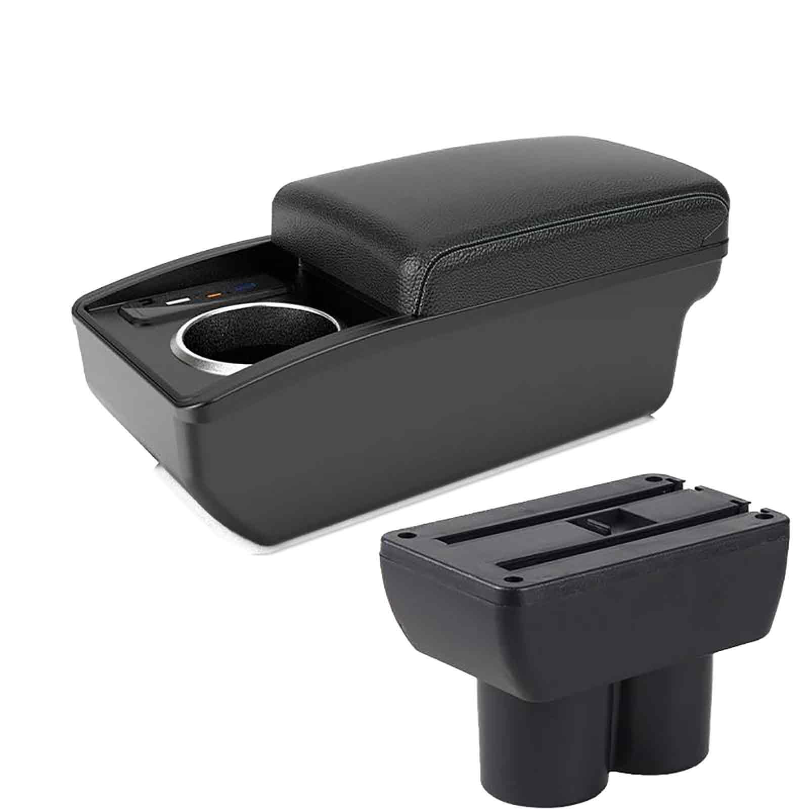 for Suzuki Jimny Armrest Box for Suzuki Jimny Car Armrest 1999-2017 Retrofit Parts Arm Storage Box Car Accessories Retrofit Part with USB(B3 White line 6 USB)