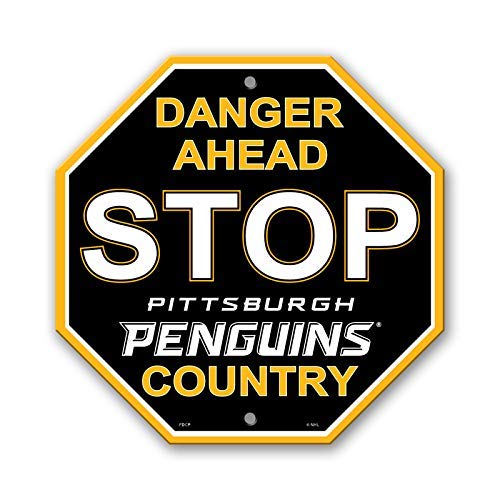 Fremont Die NHL Pittsburgh Penguins Stop Sign, One Size, Multicolor