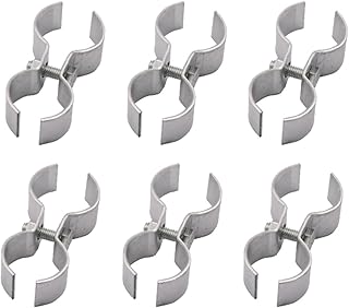 Double Pipe Clamp，glrovazas 6Pcs Chain Link Panel Clamps Chain Link Fence Temporary Panel Sections,Used for Joining and Securing Gridwall Panels (25mm)