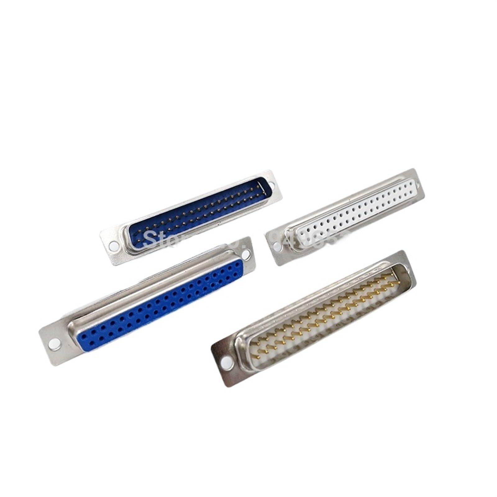 10Pc DB37 VGA Connettore porta parallela D SUB 37pin Core Porta Presa Adattatore Femmina Maschio(Silverly male)
