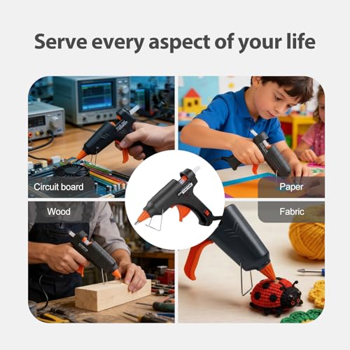Image of Mini Hot Glue Gun 10pcs Glue Stick Hot Glue Gun Set For Quick Repair Artist DIY Art Home 20w Black