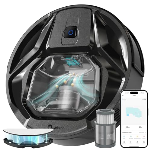 LEFANT M320 Saugroboter mit Wischfunktion 3 in 1, 6000Pa Staubsauger Roboter mit Präzise-Entfernungs-Navigation, Sichtbar 800ML Staubbehälter, 210Mi