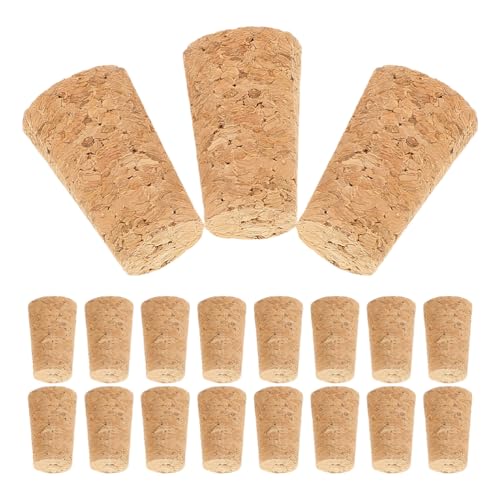 LOGOFUN 150PCS Cork Stoppers Wood Corks Plugs Wooden Wine Bottle Replacement Corks for Beer Liquor Bottle Supplies - 2 * 2 * 3.5CM