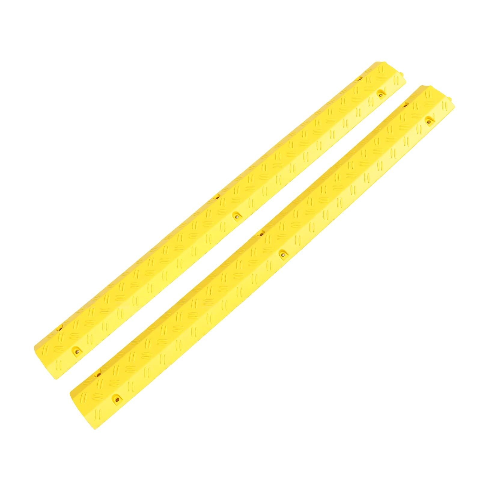 Rampa Protectora de Cables de Goma, Paquete de 2, Cubierta para Cables de Suelo de Alta Resistencia de 39,37 Pulgadas, Evita tropiezos con los Cable, para el hogar