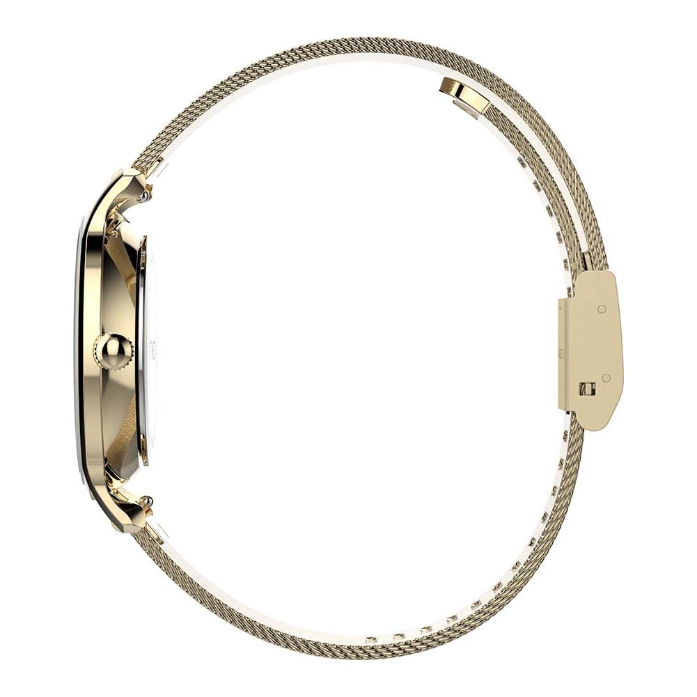Timex Transcend TW2Y26400 - Reloj de cuarzo para mujer, malla de acero inoxidable en dorado con esfera dorada, 31 mm