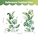 Tanlaby Tropical Palm Leaves Wall Stickers Large Monstera Leaf Wall Decals Green Plants Birds Peel and Stick Art Decor for Living Room Bedroom Office TV Background