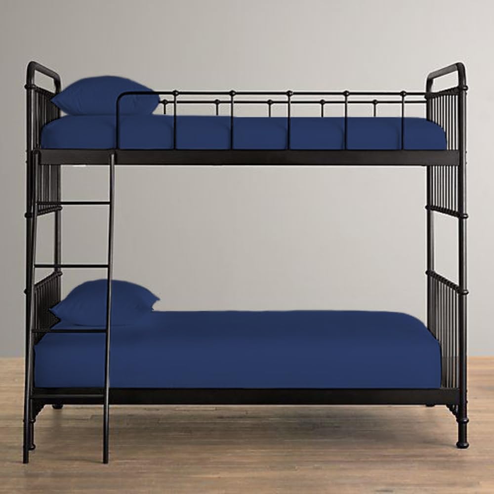 100% Polycotton Bunk Bed Fitted Sheet 2ft 6" (76cmx190cm) Percale Non Iron Easy Care Bottom Sheet RVs | Guest Beds | Caravan Campervan (Royal Blue)