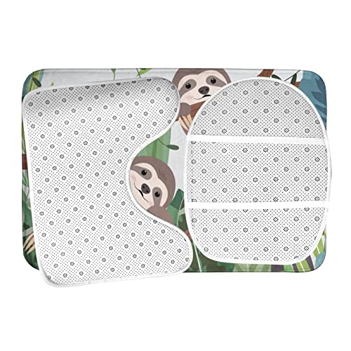 MBNGGAB Tropisches Faultier 3-teiliges Badematten-Set, Badematte + Konturmatte + WC-Deckelbezug mit rutschfester… – Bild 7