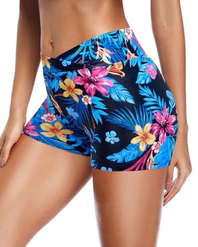 Image of Yonique Womens Swim Shorts Bathing Suits Bottoms Swimsuit Bottoms(Available in Plus)