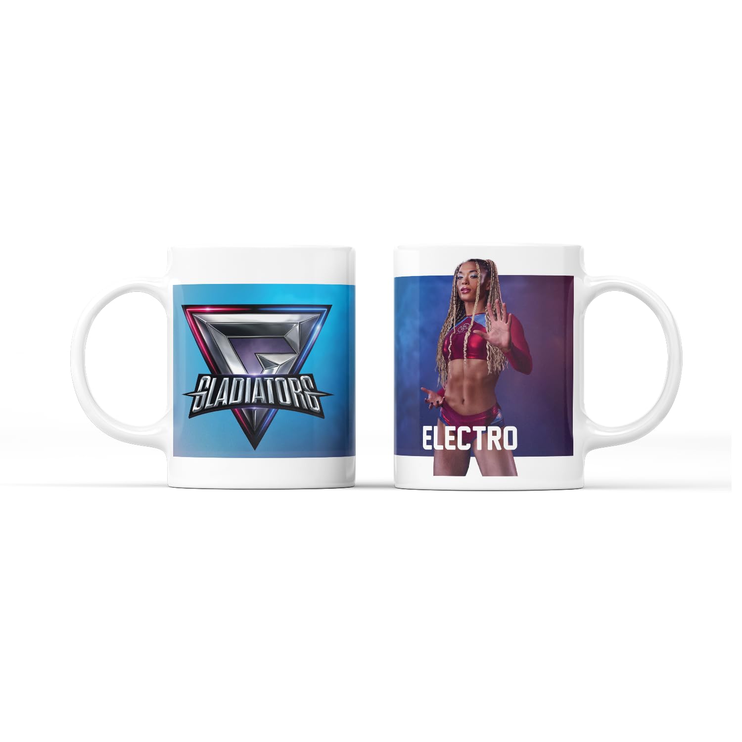 SMARTYPANTS Gladiators are You Ready? Tea Cup Coffee Mug - Athena Comet Diamond Dynamite Electro Fire Fury Sabre TV Show Gift Present (Electro)