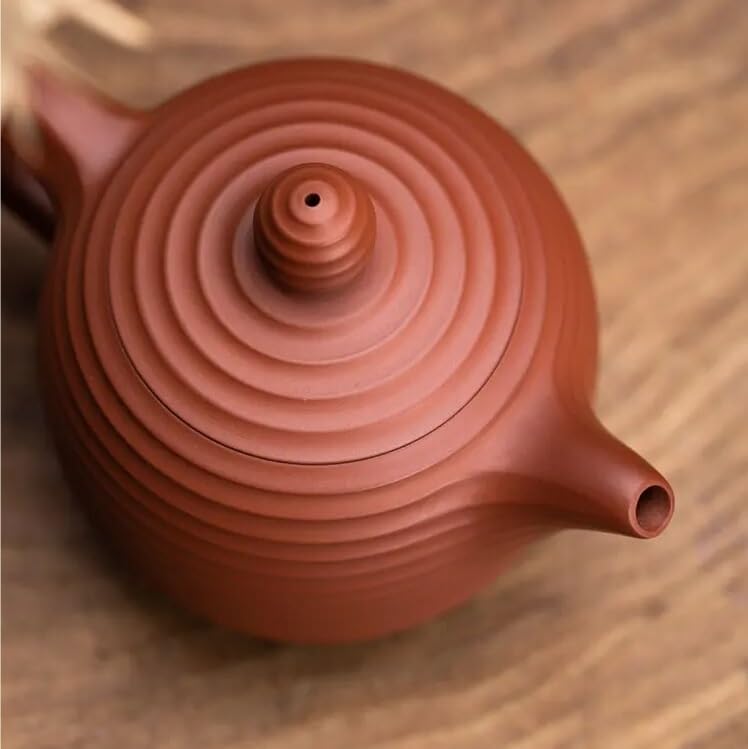 Teiera in ceramica cinese classica a strisce viola, teiera per tè sfuso, teiera per tè retrò, teiera per tè di casa, teiera, set da tè, teiera, forniture per la cerimonia del tè cinese, teiera (teie