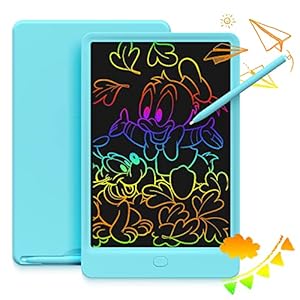 LCD Writing Board, 10″ Colorful Writing Tablet Boards Doodle & Scribble Boards Handwriting Pad Graffiti Erasable Board Repeat Drawing Gift for Age 3+ Girl Boy Kid Student Blue
