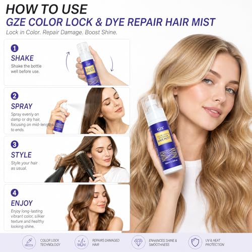 GZE Color Lock & Dye Repair Hair Mist 100ml miniatura 2